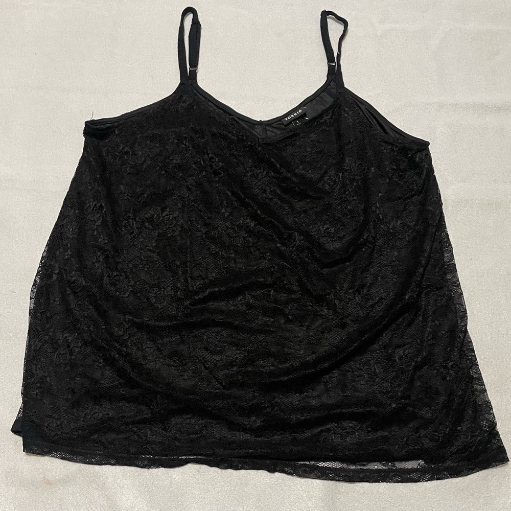 Torrid plus size 1X Black Lace Top